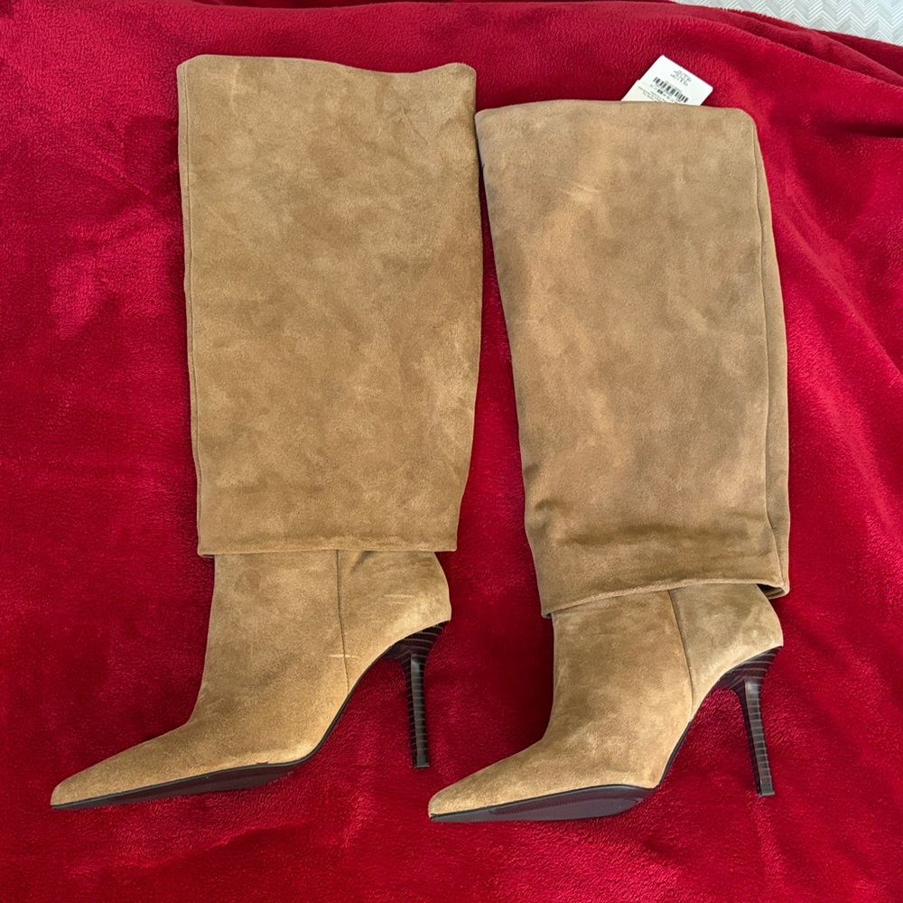 Zara - Elegant Tan High shaft Women's Boots.